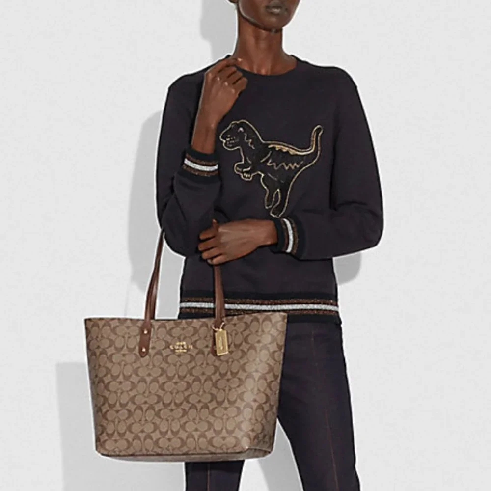 Coach Tan Signature Tote - Picture 7 of 7